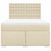 Pat box spring cu saltea, crem, 140x200 cm, textil - WALTI WALTI