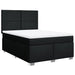 Pat box spring cu saltea, negru, 140x200 cm, textil - WALTI WALTI