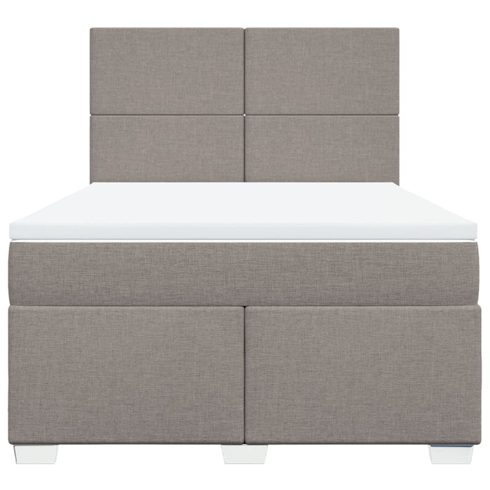 Pat continental cu saltea gri taupe 140x200 cm material textil - WALTI WALTI