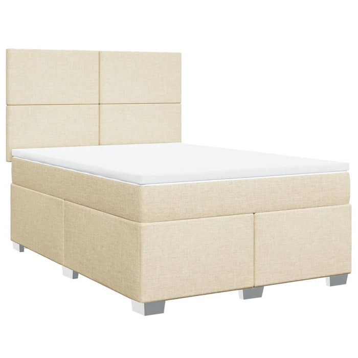 Pat continental cu saltea, crem, 140x200 cm, material textil - WALTI WALTI