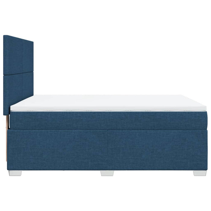 Pat continental cu saltea, albastru, 140x200cm, material textil - WALTI WALTI
