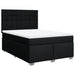 Pat box spring cu saltea, negru, 140x200 cm, textil - WALTI WALTI