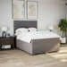 Pat continental cu saltea gri taupe 140x200 cm material textil - WALTI WALTI
