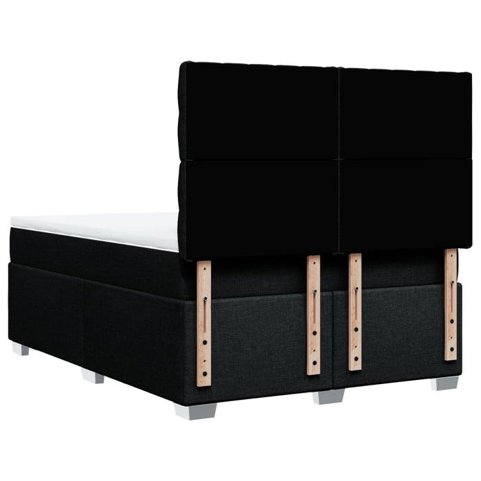 Pat box spring cu saltea, negru, 140x200 cm, textil - WALTI WALTI