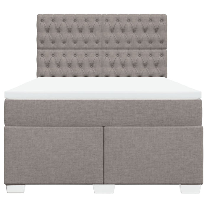 Pat continental cu saltea gri taupe 140x200 cm material textil - WALTI WALTI