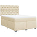Pat continental cu saltea, crem, 140x200 cm, material textil - WALTI WALTI