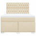Pat continental cu saltea, crem, 140x200 cm, material textil - WALTI WALTI