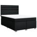 Pat box spring cu saltea, negru, 140x200 cm, textil - WALTI WALTI
