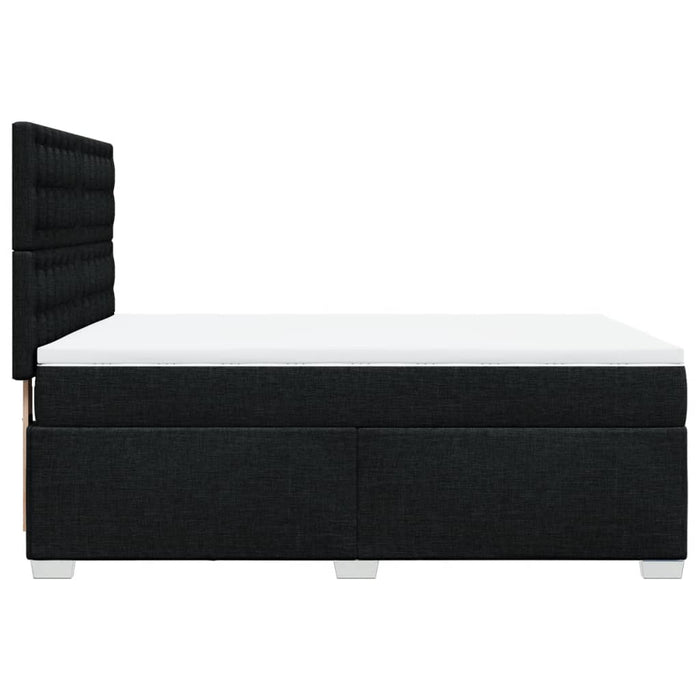 Pat box spring cu saltea, negru, 140x200 cm, textil - WALTI WALTI