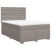 Pat continental cu saltea gri taupe 140x200 cm material textil - WALTI WALTI