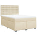 Pat continental cu saltea, crem, 140x200 cm, material textil - WALTI WALTI