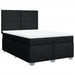 Pat box spring cu saltea, negru, 160x200 cm, textil - WALTI WALTI