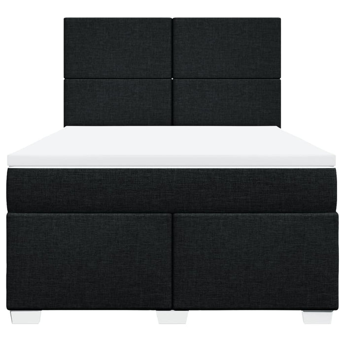 Pat box spring cu saltea, negru, 160x200 cm, textil - WALTI WALTI