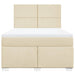 Pat box spring cu saltea, crem, 160x200 cm, material textil - WALTI WALTI