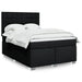 Pat box spring cu saltea, negru, 160x200 cm, textil - WALTI WALTI