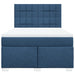 Pat continental cu saltea, albastru, 160x200cm, material textil - WALTI WALTI