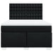 Pat box spring cu saltea, negru, 160x200 cm, textil - WALTI WALTI