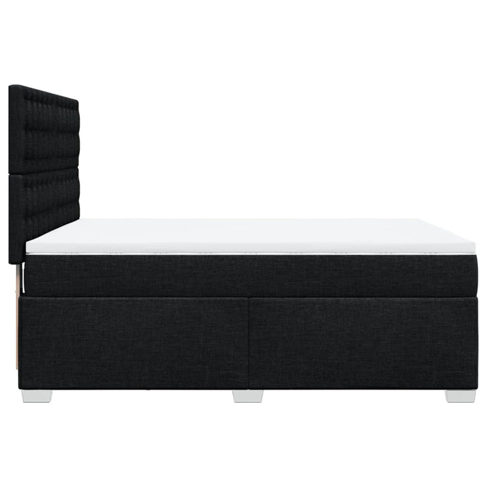 Pat box spring cu saltea, negru, 160x200 cm, textil - WALTI WALTI