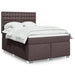 Pat box spring cu saltea, maro închis, 160x200 cm, textil - WALTI WALTI