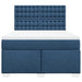Pat continental cu saltea, albastru, 160x200cm, material textil - WALTI WALTI