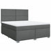 Pat box spring cu saltea, gri închis, 180x200 cm, textil - WALTI WALTI
