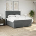 Pat box spring cu saltea, gri închis, 180x200 cm, textil - WALTI WALTI