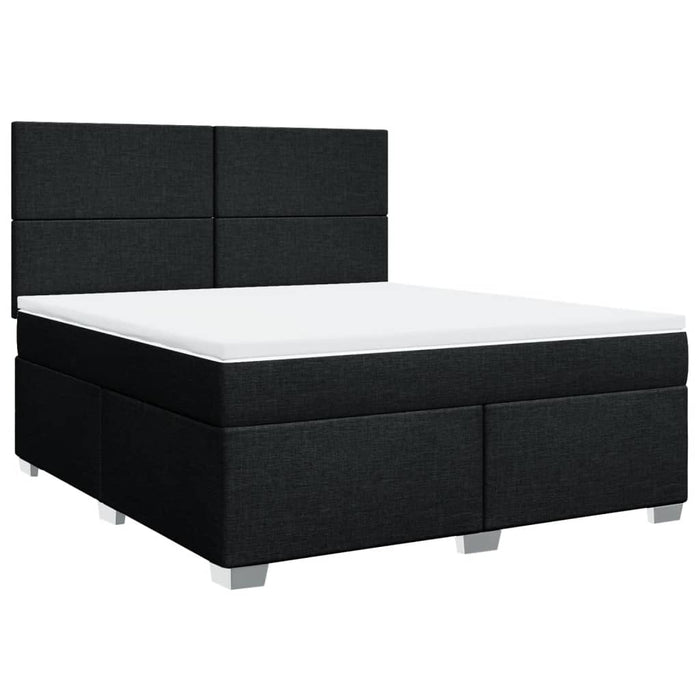 Pat box spring cu saltea, negru, 180x200 cm, catifea - WALTI WALTI