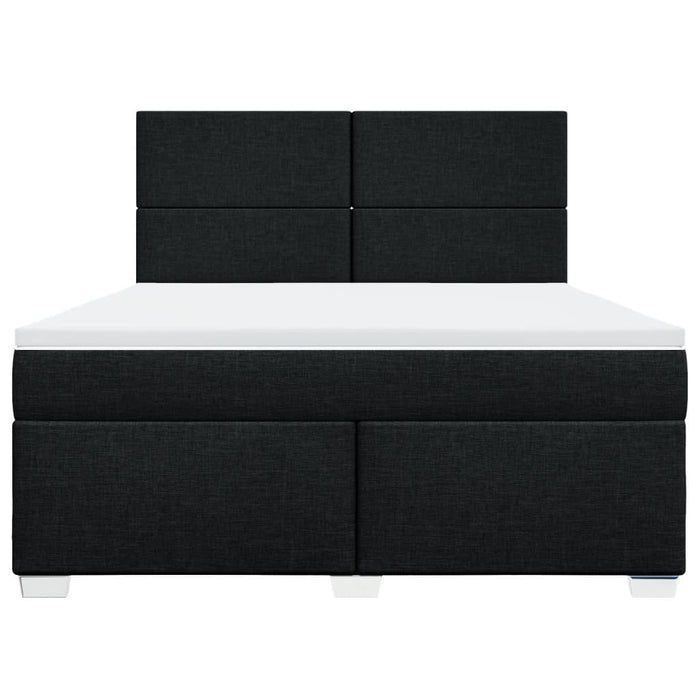 Pat box spring cu saltea, negru, 180x200 cm, catifea - WALTI WALTI