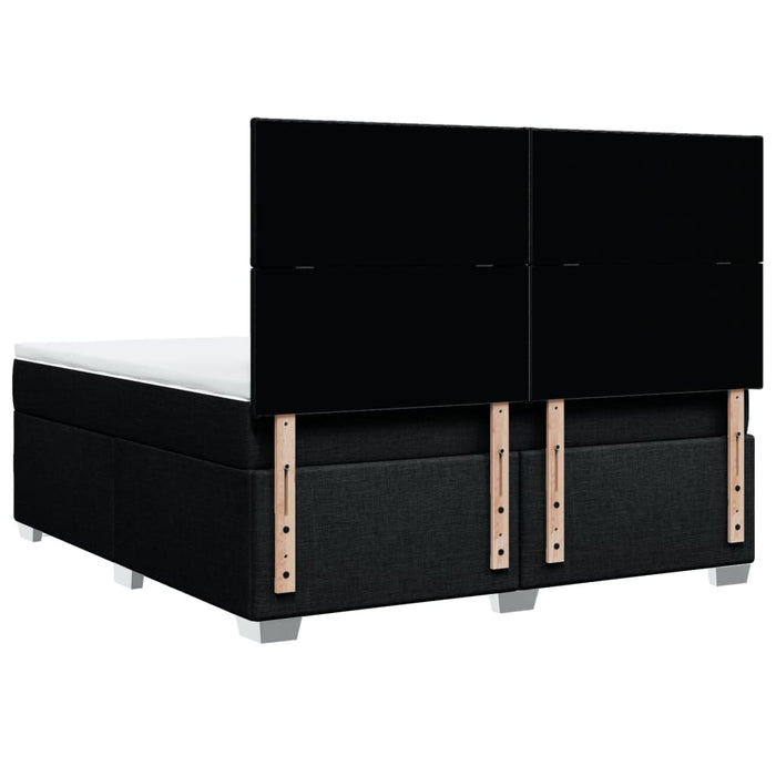 Pat box spring cu saltea, negru, 180x200 cm, catifea - WALTI WALTI