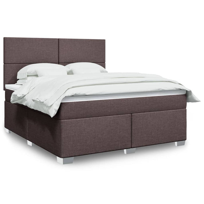 Pat continental cu saltea maro închis 180x200cm material textil - WALTI WALTI