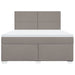 Pat continental cu saltea, gri taupe, 180x200 cm, textil - WALTI WALTI