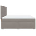 Pat continental cu saltea, gri taupe, 180x200 cm, textil - WALTI WALTI