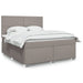 Pat continental cu saltea, gri taupe, 180x200 cm, textil - WALTI WALTI