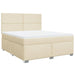 Pat continental cu saltea, crem, 180x200 cm, textil - WALTI WALTI