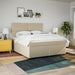 Pat continental cu saltea, crem, 180x200 cm, textil - WALTI WALTI