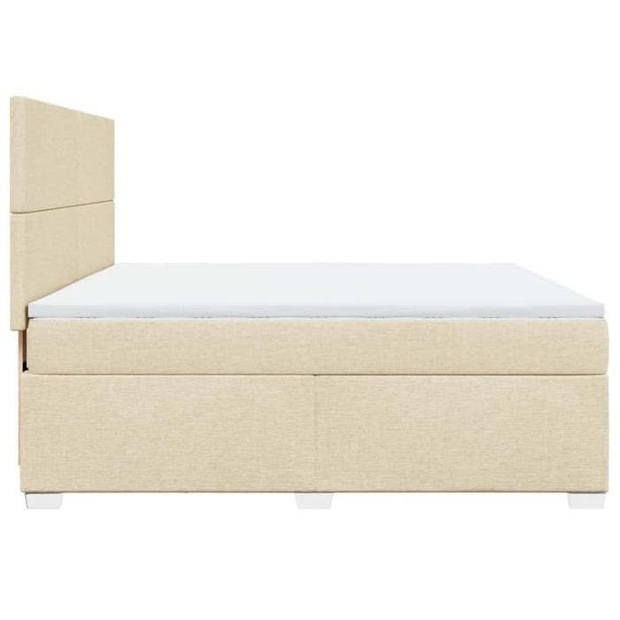 Pat continental cu saltea, crem, 180x200 cm, textil - WALTI WALTI