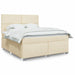 Pat continental cu saltea, crem, 180x200 cm, textil - WALTI WALTI