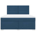 Pat box spring cu saltea, albastru, 180x200 cm, material textil - WALTI WALTI