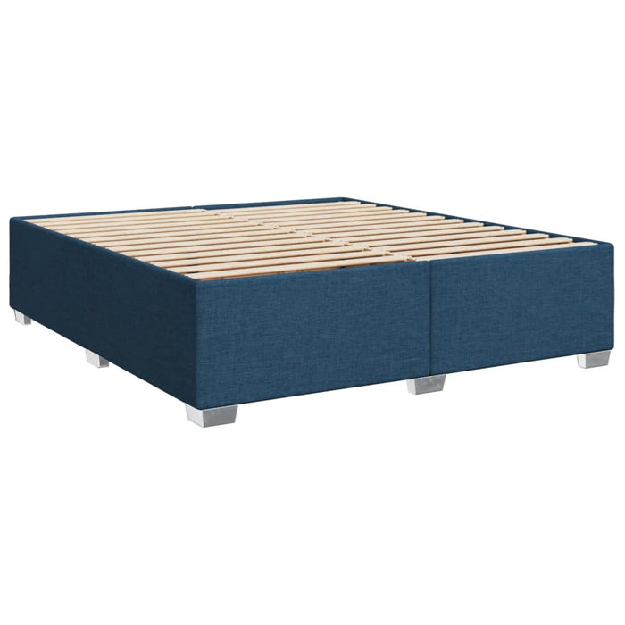 Pat box spring cu saltea, albastru, 180x200 cm, material textil - WALTI WALTI