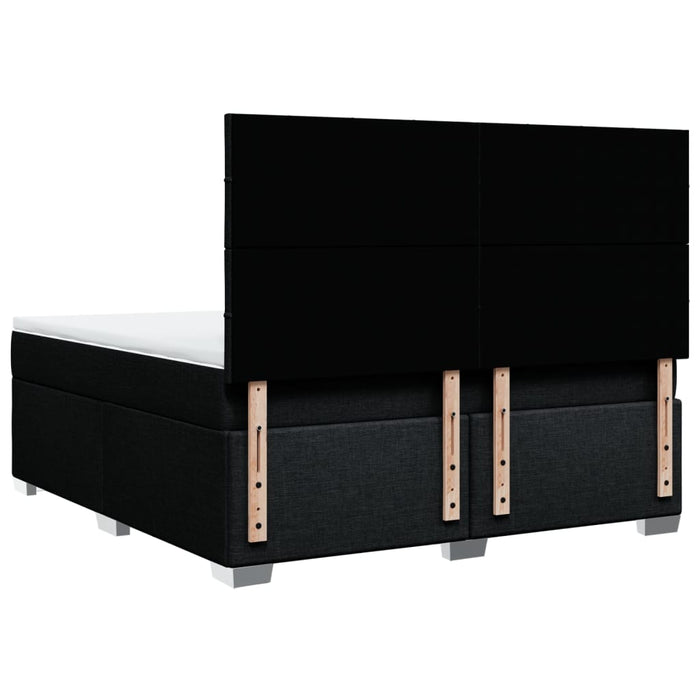 Pat box spring cu saltea, negru, 180x200 cm, catifea - WALTI WALTI