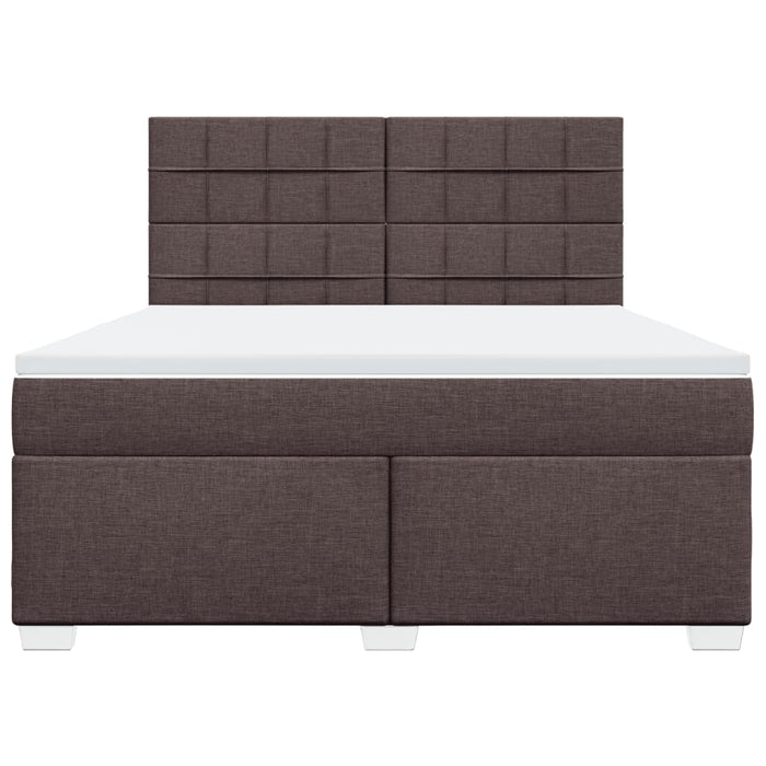 Pat continental cu saltea maro închis 180x200cm material textil WALTI