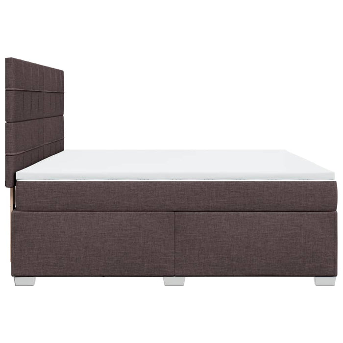Pat continental cu saltea maro închis 180x200cm material textil WALTI