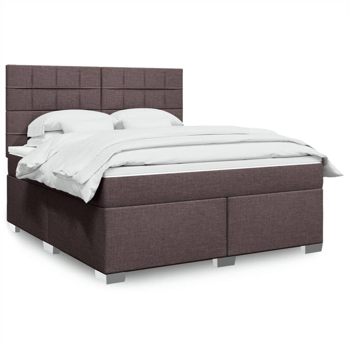Pat continental cu saltea maro închis 180x200cm material textil WALTI