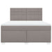 Pat continental cu saltea, gri taupe, 180x200 cm, textil - WALTI WALTI