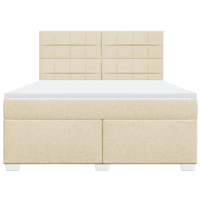 Pat continental cu saltea, crem, 180x200 cm, textil - WALTI WALTI