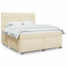 Pat continental cu saltea, crem, 180x200 cm, textil - WALTI WALTI