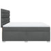 Pat box spring cu saltea, gri închis, 180x200 cm, textil - WALTI WALTI