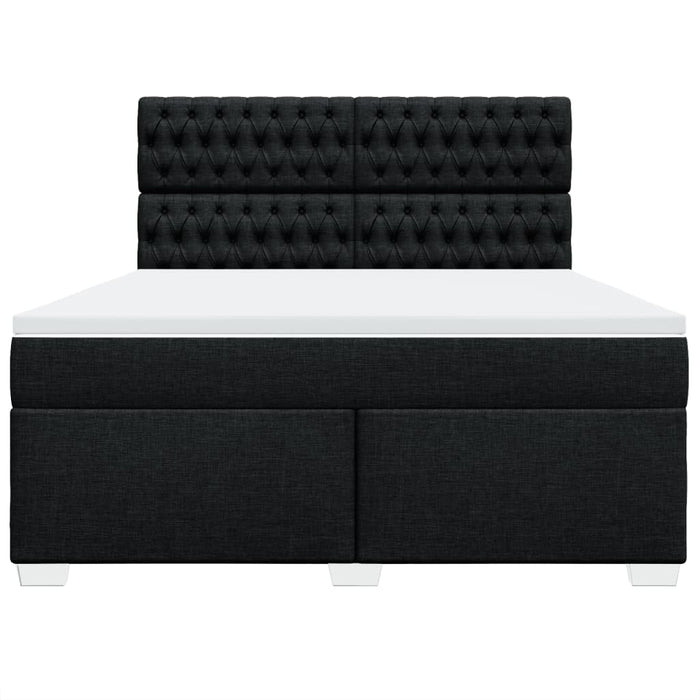 Pat box spring cu saltea, negru, 180x200 cm, catifea - WALTI WALTI