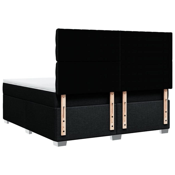 Pat box spring cu saltea, negru, 180x200 cm, catifea - WALTI WALTI