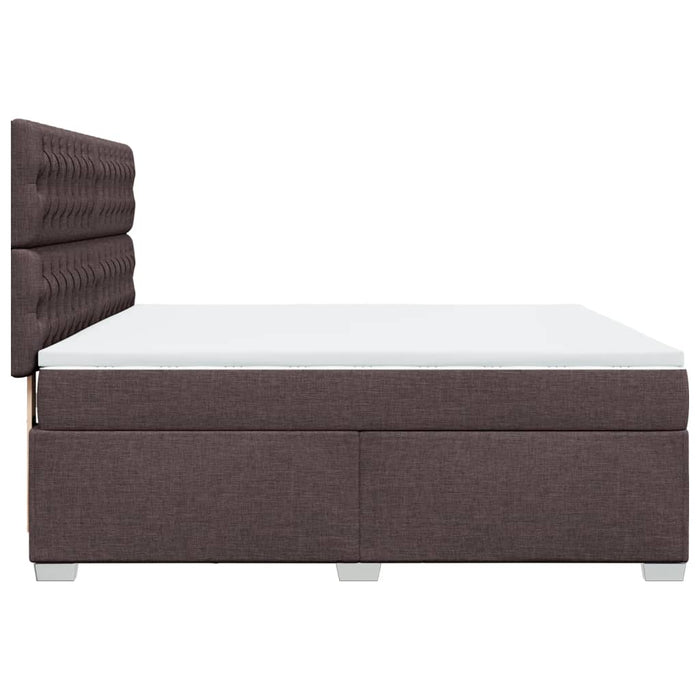 Pat continental cu saltea maro închis 180x200cm material textil - WALTI WALTI